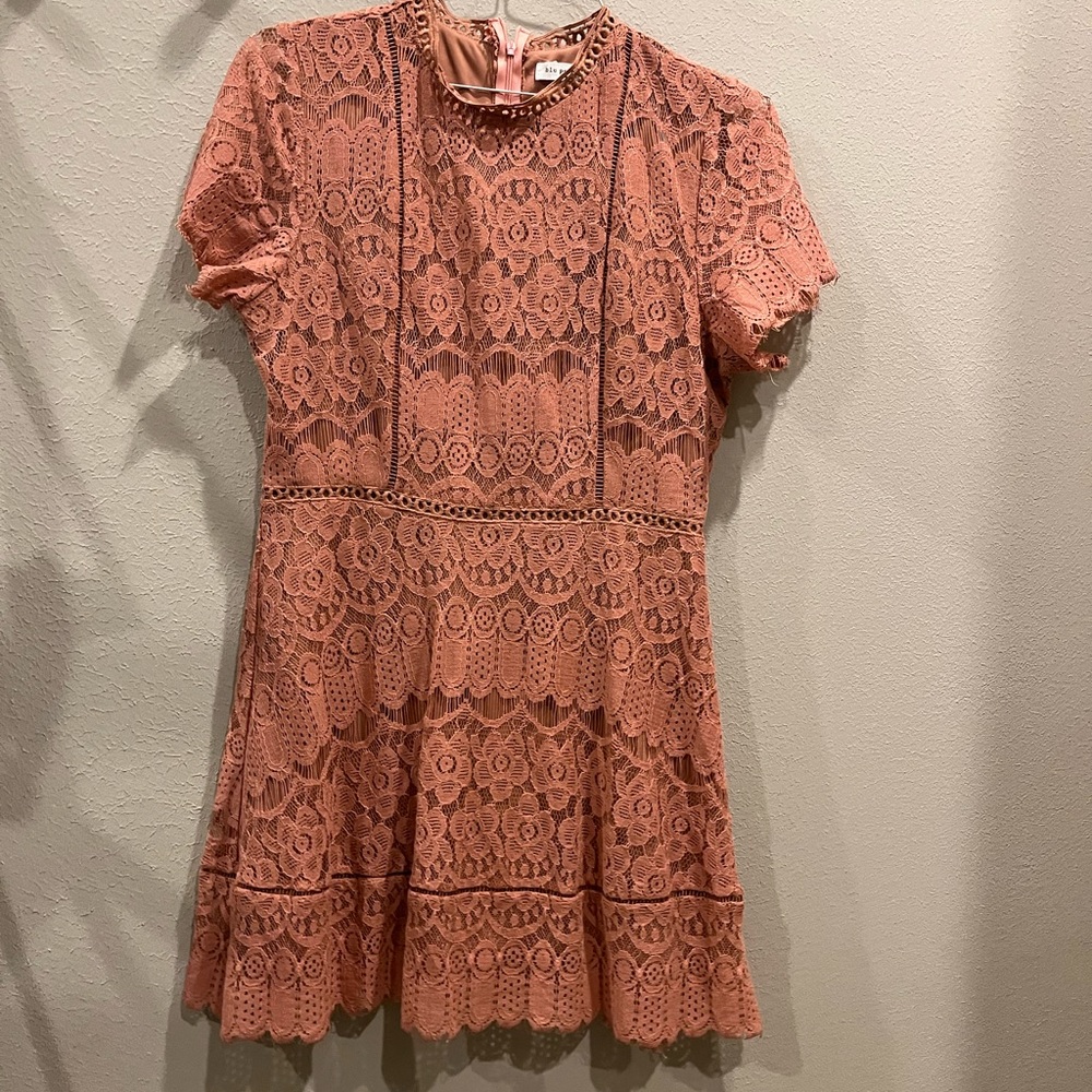 Pink lace dress